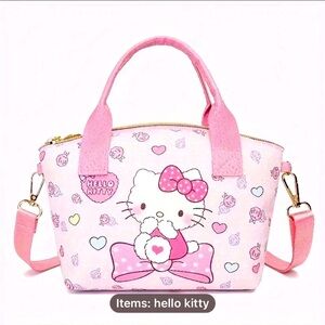 Hello Kitty Pink top handle and shoulder strap purse New in Package